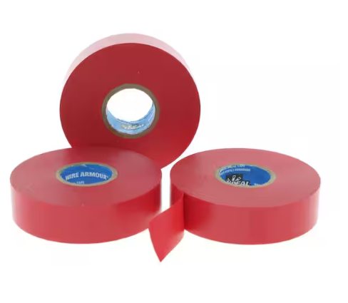 Wire Armour 3/4 in. x 66 ft. Premium Vinyl Tape, Red (10-Pack) - 91004030922