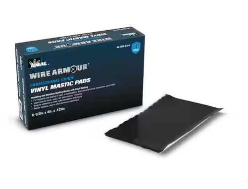 0.54 ft. x 4 in. Vinyl Mastic Pads, Black (10-Pack) - 91011224661