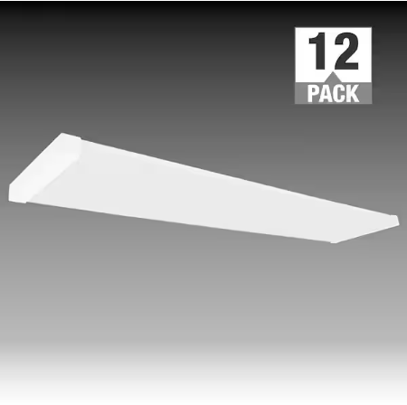 48 in. x 10 in. 4200 Lumens White End Caps Integrated LED Panel Light Selectable CCT (12-Pack) - 91010562833