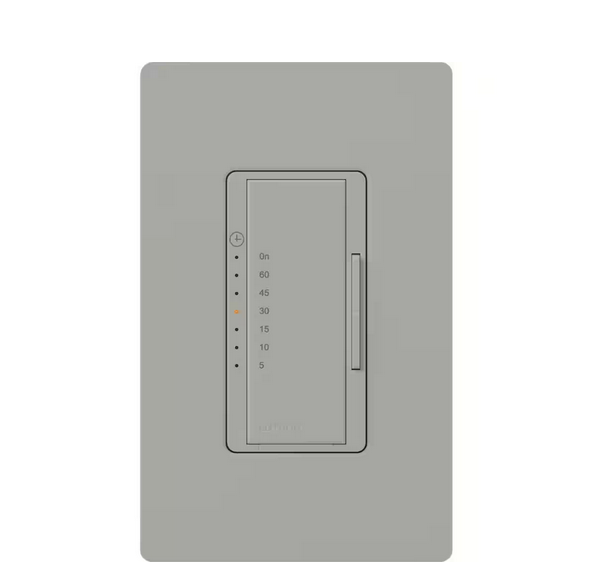 Maestro Countdown Timer Switch for Fans and Lights, 3A Fan/150W LED, Single-Pole/Multi-Location, Gray (MA-T51MN-GR)