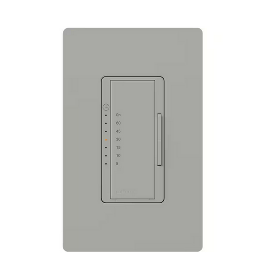 Maestro Countdown Timer Switch for Fans and Lights, 3A Fan/150W LED, Single-Pole/Multi-Location, Gray (MA-T51MN-GR)