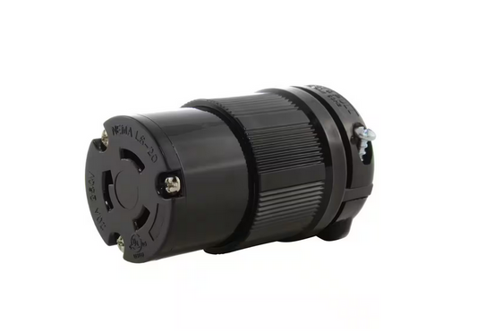 NEMA 20 Amp 250-Volt 3-Prong Locking Female Connector with UL C-UL Approval - 91005164556