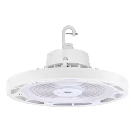 1.5 ft. 600-Watt Equivalent 200-Watt Integrated LED Dimmable White Round UFO High Bay Light Fixture CCT Lumen Selectable - 91007025039