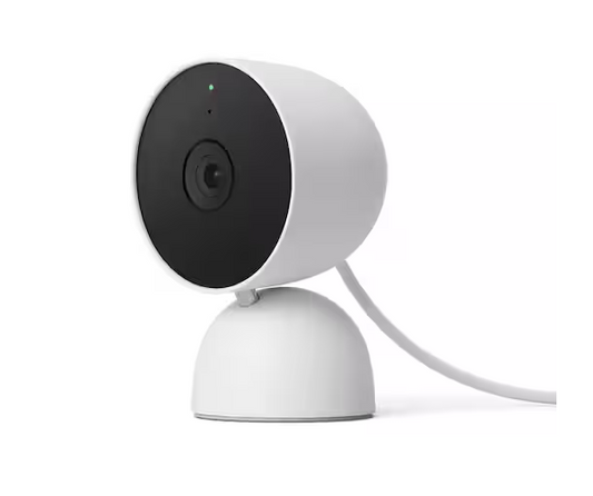 Nest Cam - Indoor Wired Smart Home Security Camera - Snow - 91006623439