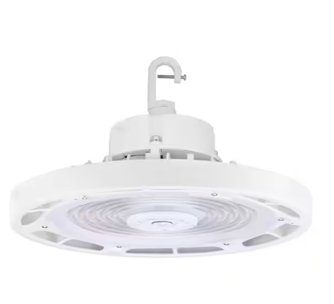 1.5 ft. 750-Watt Equivalent 240-Watt Integrated LED Dimmable White Round UFO High Bay Light Fixture CCT Lumen Selectable - 91007025035