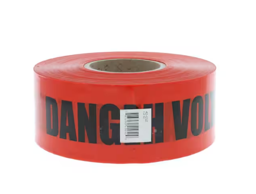 3 in. x 1,000 ft. Barricade Tape Danger High Voltage Keep Out, Red - 91004148119