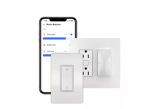 radiant with Netatmo Decorator Duplex Smart Outlet Starter Kit with Home/Away Switch, White - 91006788560