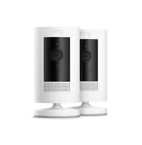 Stick Up Cam Battery- Home Indoor/Outdoor Smart Security Wi-Fi Video Camera with 2-Way Talk Night Vision, White (2-Pack) - 91008340603