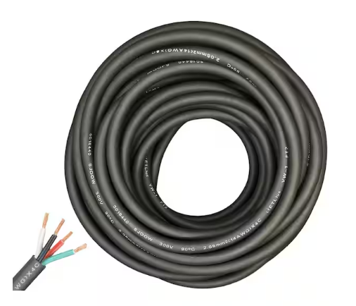 50 ft. 14/4 14-Gauge 4 Conductor 300-Volt Black SJOOW Cable Cord - 91011144714