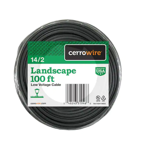 100 ft. 14/2 Black Stranded Low-Voltage Landscape Lighting Wire - 9194980