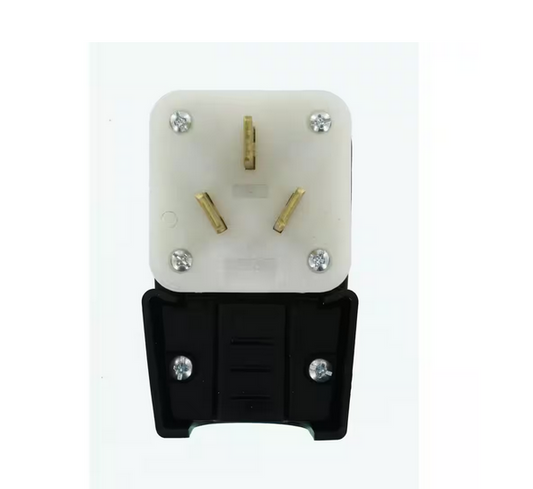 50-Amp 125/250-Volt Industrial Grade Straight Blade Range Plug, Black - 91002198601