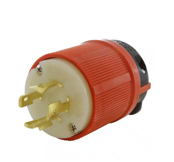 NEMA L16-20P 3-Phase 20 Amp 480-Volt 4-Prong Locking Orange Male Plug with UL, C-UL Approval - 91009982856