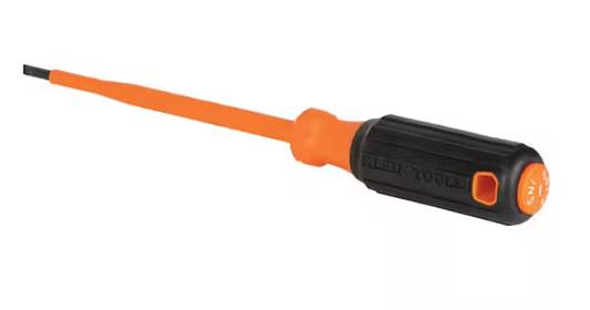 Insulated Screwdriver, 3/16 in. Cabinet Tip, 6 in. Round Shank - 91011004930