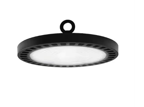 11 in. Round 250-Watt Equivalent Integrated LED Dimmable Bronze High Bay Light, 14500 Lumens, 4000K Bright white light - 91009738078