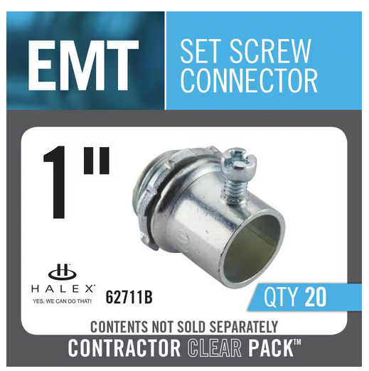 1 in. Electrical Metallic Tube Set-Screw Connectors (20-Pack) - 91002085771