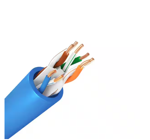 100 ft. Blue 23/4 Solid Copper Cat6A Plus CMP (Plenum) Bulk Data Cable - 91010055965