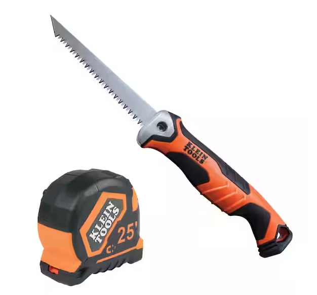 25 ft. Tape Measure and Folding Jab Saw Tool Set - 91011044029