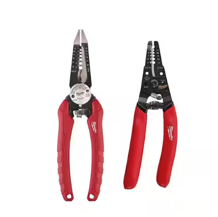7.75 in. Combination Electricians 6-in-1 Wire Strippers Pliers with Wire Strippers (2-Piece)