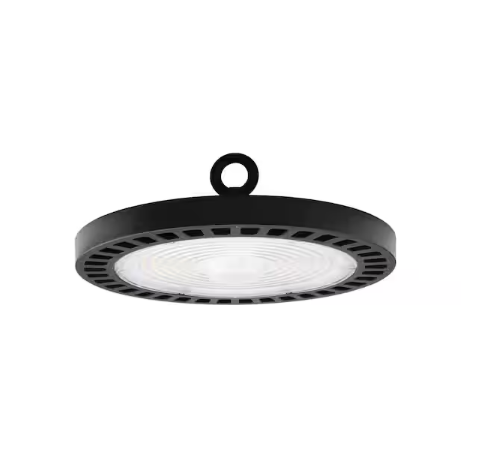 11 in. Round 400-Watt Equivalent Integrated LED Dimmable Bronze High Bay Light, 22000 Lumens, 4000K Bright white light - 91009883939