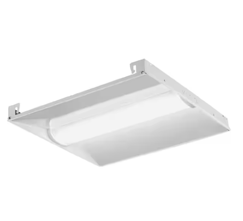 Contractor Select BLC 2 ft. x 2 ft. 34 -Watt Equivalent Integrated LED White 3300 Lumens Curved Center Basket Troffer - 91005189548