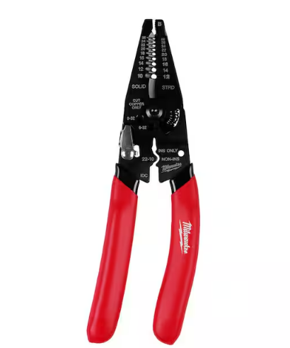 10-28 AWG Multi-Purpose Wire Stripper / Cutter with Reinforced Head and Dipped Grip - 91010494285