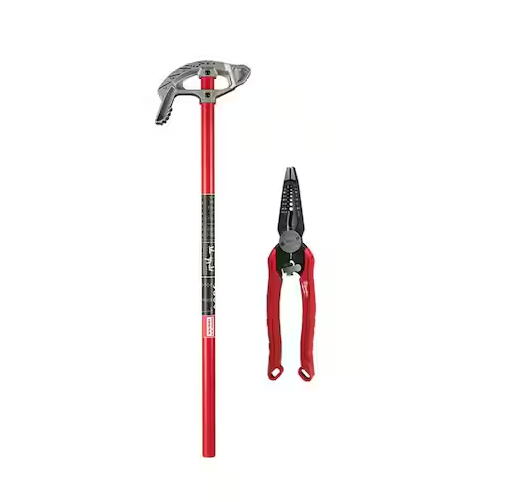 1/2 in. Aluminum Conduit Bender and Handle and 9 in. 7-in-1 Combination Wire Strippers Pliers - 91007569459