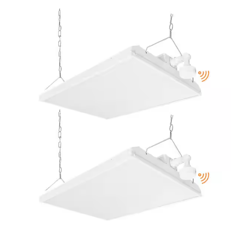 2 ft. 800-Watt Equivalent Integrated LED Dimmable High Bay Light with Motion Sensor, up to 28,350-Lumens, 5000K (2-Pack) - 91010104833