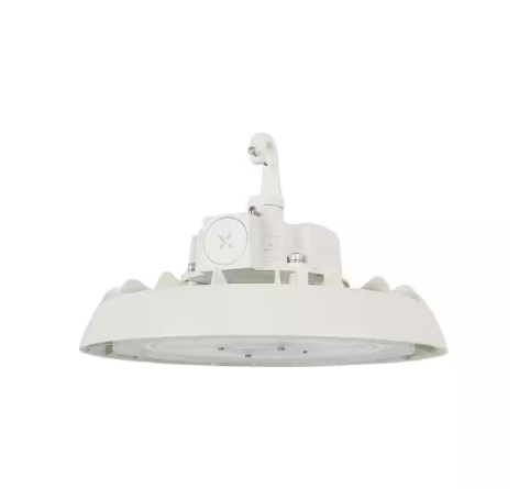 12.8 in. Integrated LED UFO High Bay Light Fixture White Garage Light Up to 33600 Lumens 4000K/5000K, 0-10-Volt Dimmable - 91010859680