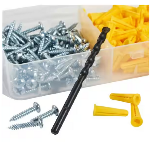 Conical Anchor Kit (100 #10-#12 Anchors, 100 #10 Screws and 1/4 in. x 4 in. Masonry Drill Bit) - 9953646