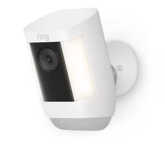 Spotlight Cam Pro, Battery - Smart Security Video Camera with LED Lights, Dual Band Wifi, 3D Motion Detection, White - 91008411988