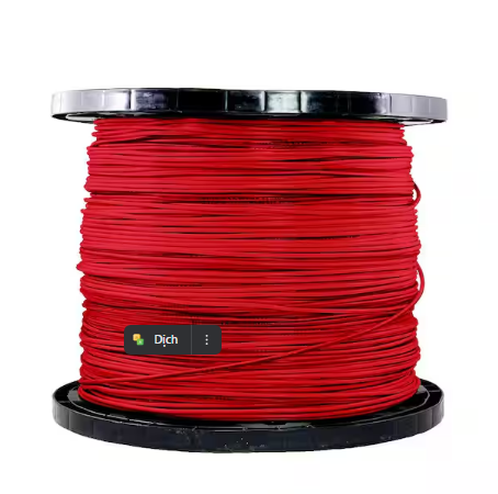 2,500 ft. 12 Gauge Red Stranded Copper THHN Wire - 91000016460