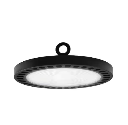 11 in. Round 600-Watt Equivalent Integrated LED Dimmable Bronze High Bay Light, 29000 Lumens, 5000K Daylight - 91009883953