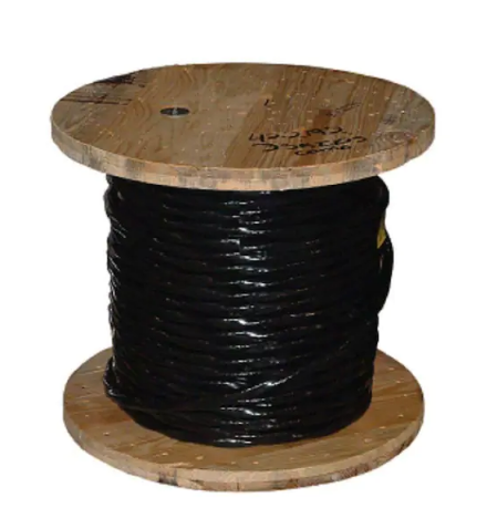 1000 ft. 2/0 Black Stranded CU SIMpull THHN Wire - 9658324