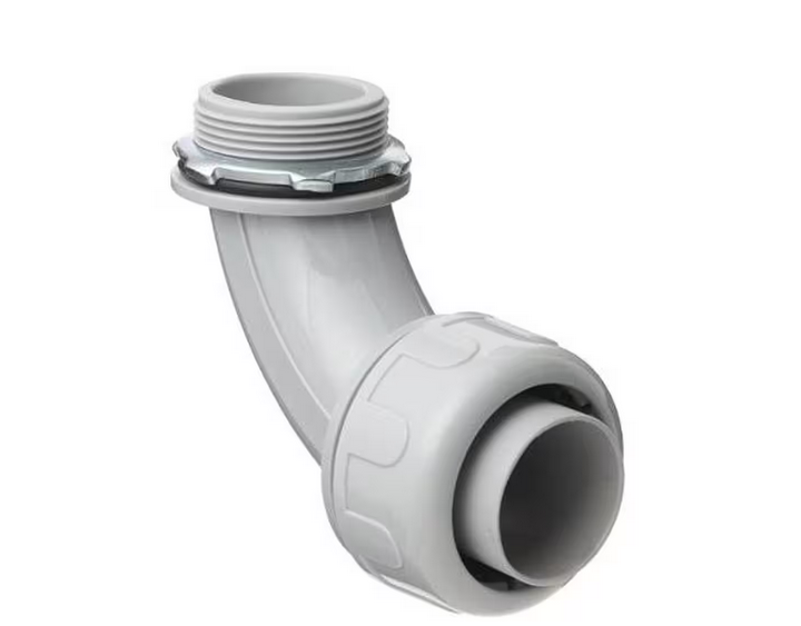 2 in. Dia Liquid Tight Non Metallic Electrical PVC Conduit 90-Degree Angle Fitting Connector - 91005068901