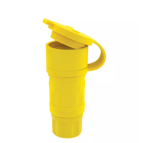 15 Amp 125-Volt Wetguard Straight Blade 3-Wire Connector, Yellow - 91000050150