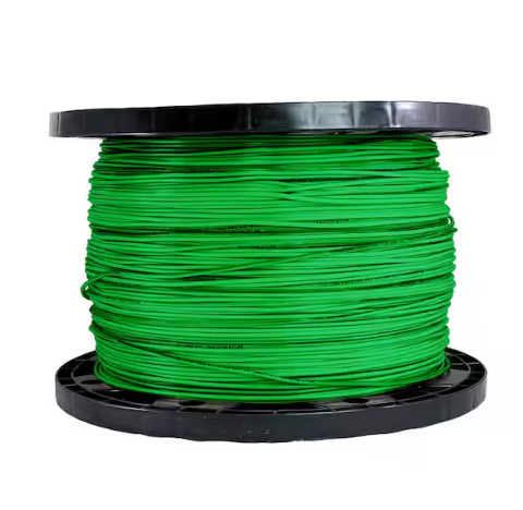 2,500 ft. 14 Gauge Green Stranded Copper THHN Wire - 91002640636