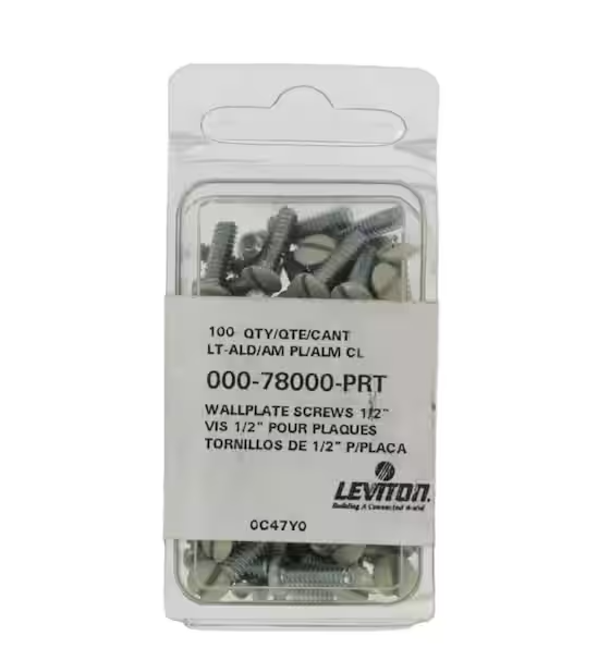 Thread 1/2 in. Long 6-32 Replacement Wallplate Screws in Light Almond