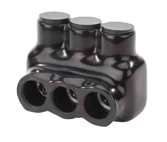 3/0 - 6 AWG Bagged Insulated Multi-Tap Connector, Black - 91001839944