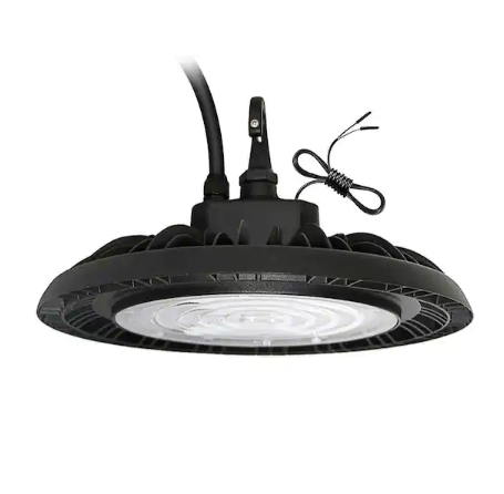 13 in. 450-Watt Equivalence Integrated LED Black UFO High Bay Light 21000 Lumens 5000K - 91008027380