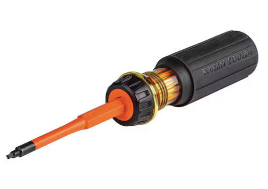 2-in-1 Insulated Flip-Blade Screwdriver, #1 Square, #2 Square - 91011004865