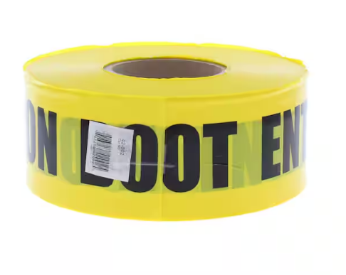 3 in. x 1,000 ft. Barricade Tape Caution Do Not Enter, Yellow - 91004146420