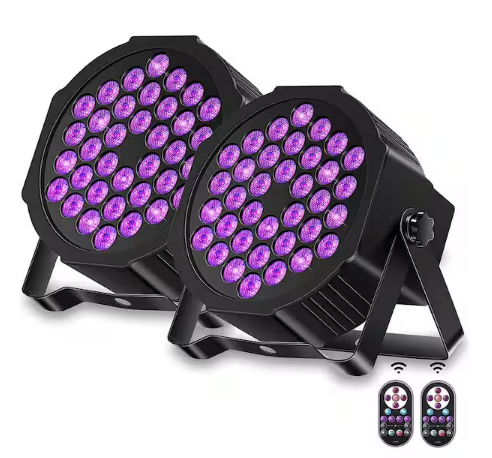 Black Lights, 36LED UV Lights Blacklight with Glow with DMX and Remote Control Stage Lighting - 2 Pack - 91012246629