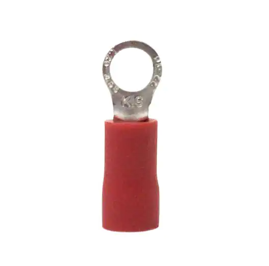 8 AWG 1/4 in. Tab Ring Terminal, Vinyl Red (5-Pack) - 9300246