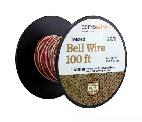 100 ft. 20/2 Solid Copper Bell Wire - 91001222614