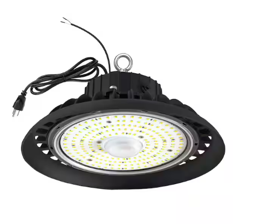 10 in. 300-Watt Equivalent Integrated LED Dimmable Black High Bay Light 5000K Bright - 91008747488