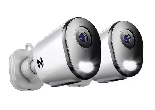 4K Plug-in Indoor/Outdoor Wireless Spotlight Security Cameras (2-Pack) - 91011522447