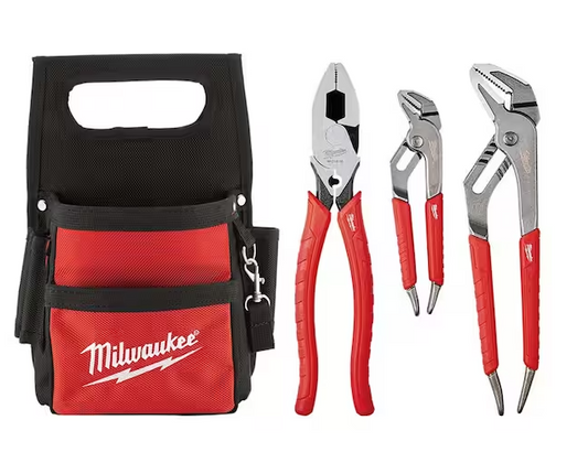 Electrician's Pliers Set with Compact Pouch (3-Piece)