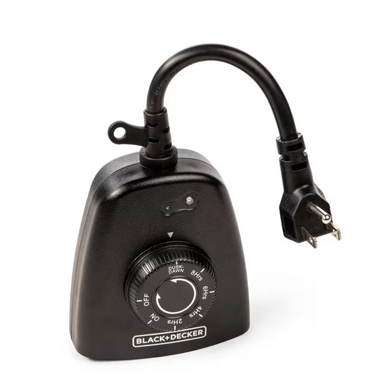 Outdoor 3 Grounded Outlets Timer with Waterproof Outlet and Countdown - 91006553508