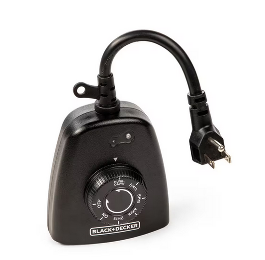 Outdoor 3 Grounded Outlets Timer with Waterproof Outlet and Countdown - 91006553508