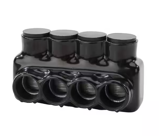 500 MCM - 4 AWG Bagged Insulated Multi-Tap Connector, Black - 91001839898
